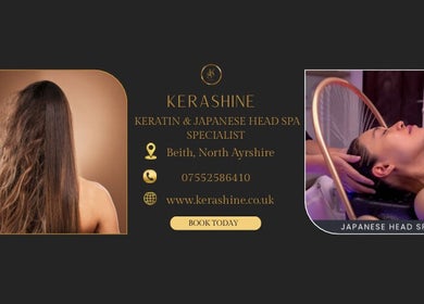 Kerashine, Beith, Scotland offers luxurious hair treatments and Japanese head spa for ultimate relaxation.