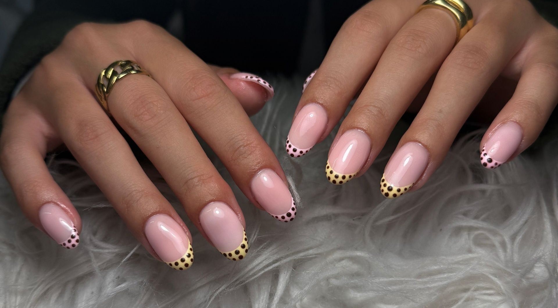 Polished polka dot nails at Wild Beauty Specialist in Gosport, England, GB.