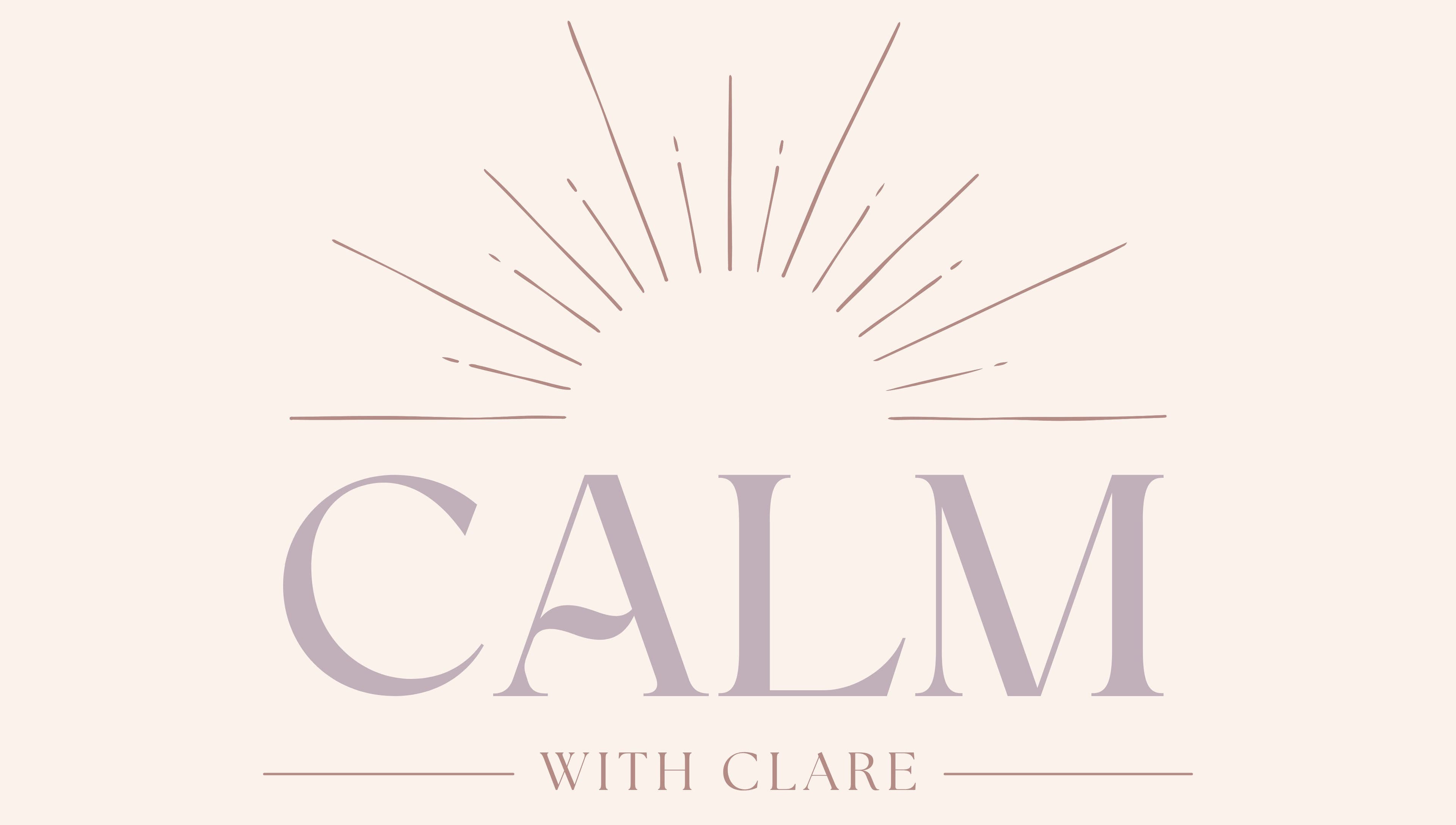 CALM with Clare logo featuring sun rays, located in Connah's Quay, Wales, GB.