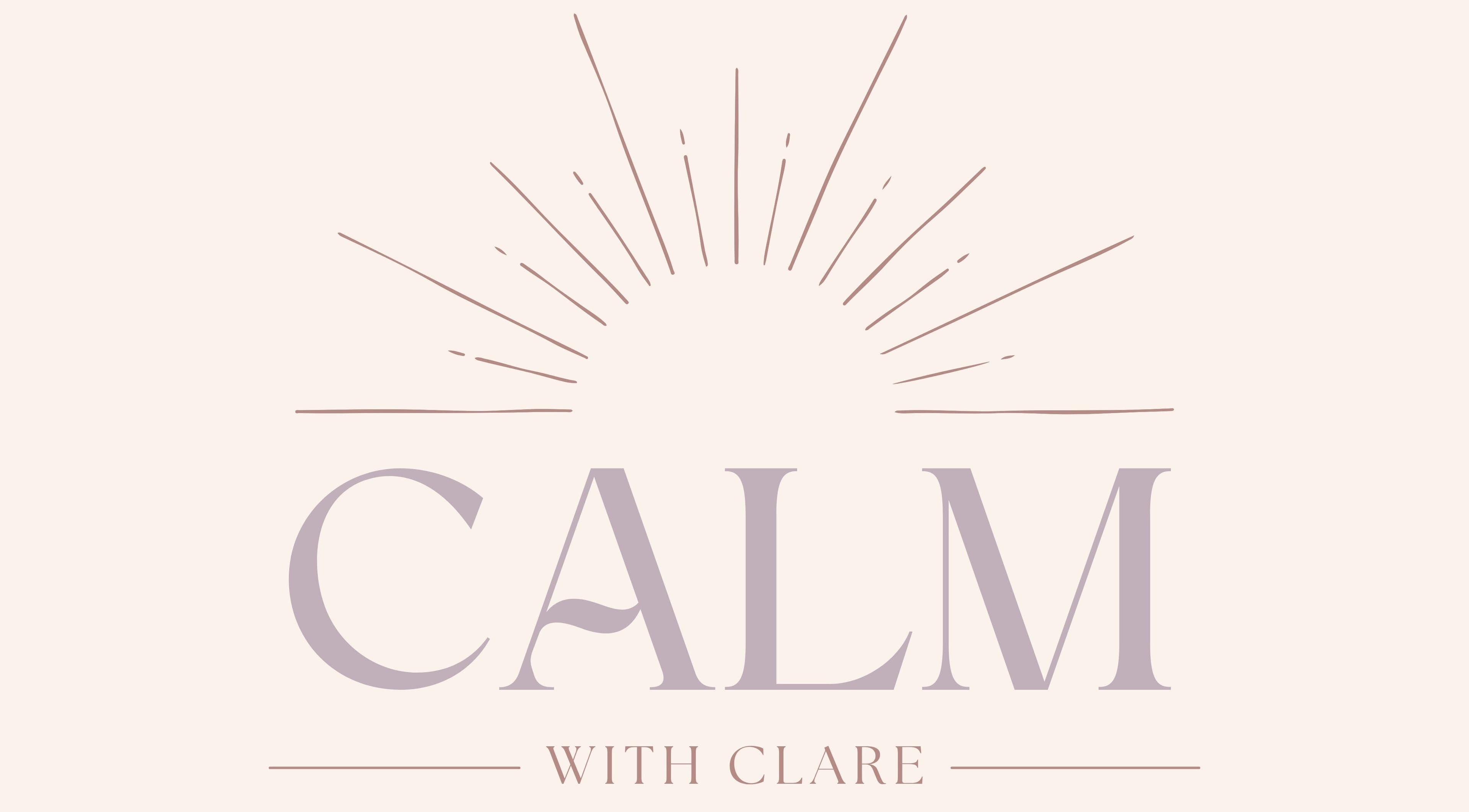 CALM with Clare logo featuring sun rays, located in Connah's Quay, Wales, GB.
