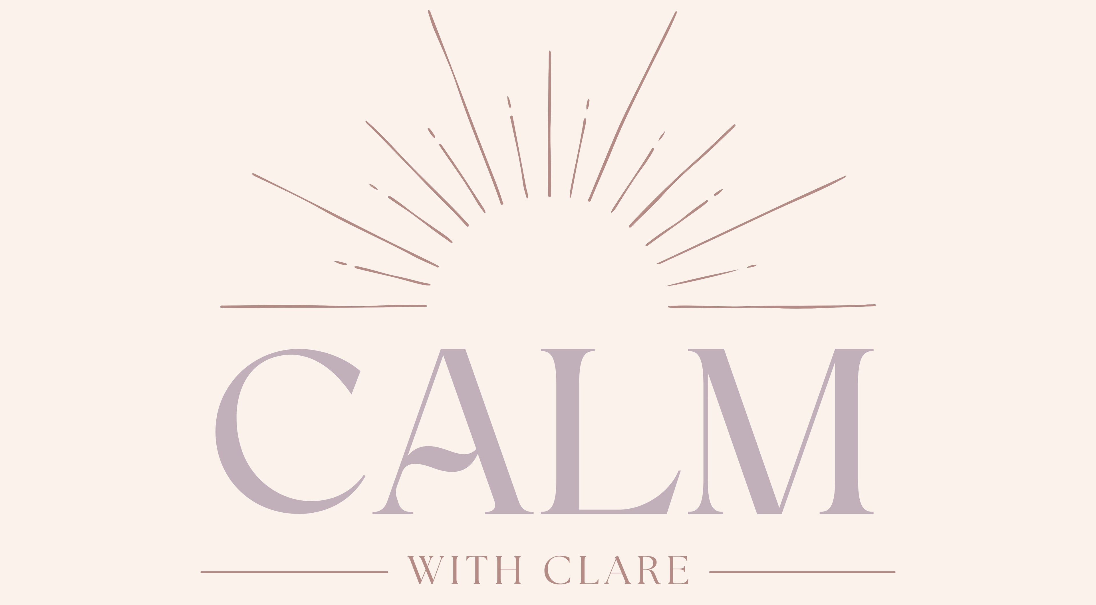 CALM with Clare logo featuring sun rays, located in Connah's Quay, Wales, GB.