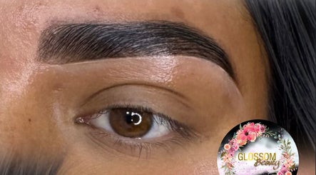Perfectly shaped eyebrow at Glossom Beauty, Motherwell, Scotland, GB, showcasing expert styling techniques.