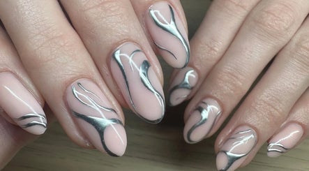 Metallic nail art at The Cove - New Plymouth, New Plymouth, Taranaki, NZ showcasing exquisite craftsmanship.