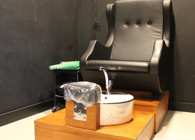 Stylish pedicure chair setup at The Barber House - JLT, Dubai, Dubai, AE for ultimate relaxation.