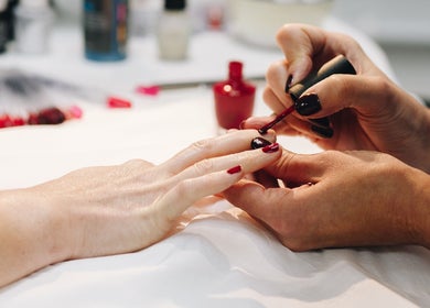Professional manicure at Renew Beauty Studio in Bangor, Northern Ireland, GB, showcasing expert nail care.