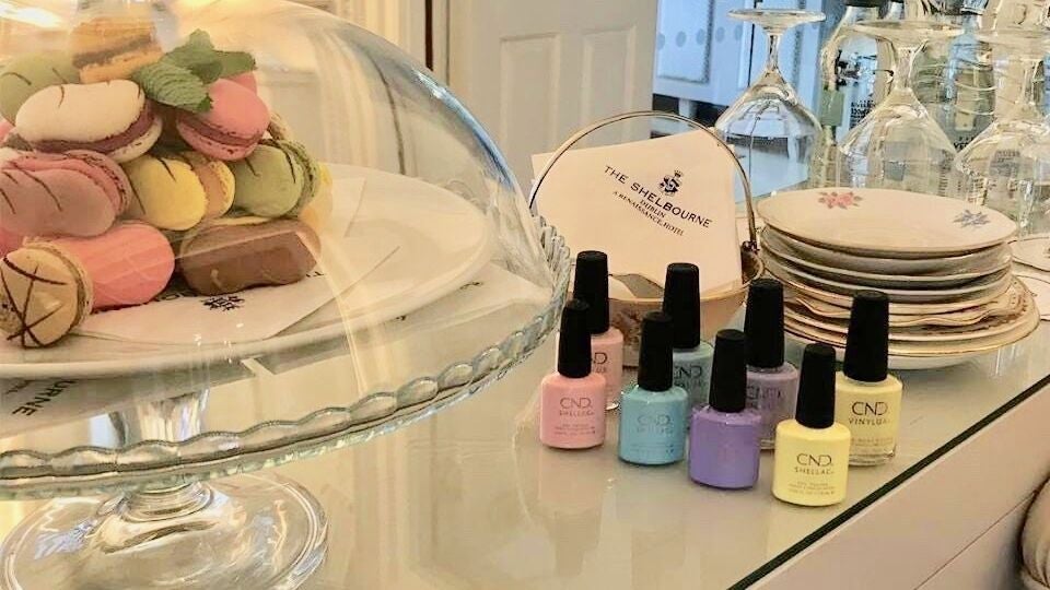 Colorful macarons and nail polishes at Rinn Neimhe Carrick, Carrick-On-Shannon, County Leitrim, IE.