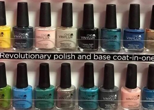 CND Vinylux nail polish display at Rinn Neimhe Ballinamore, Ballinamore, County Leitrim, IE.