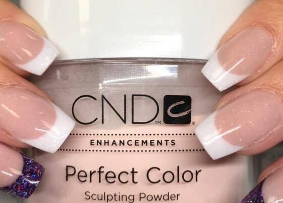 French manicure with glitter and rhinestones at Rinn Neimhe Ballinamore, Ballinamore, County Leitrim, IE.