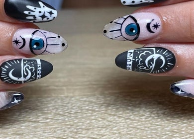 Intricate nail designs at Sculpture Tech Lash and Nail Artistry, Kingsburgh, Kwazulu-natal, ZA.