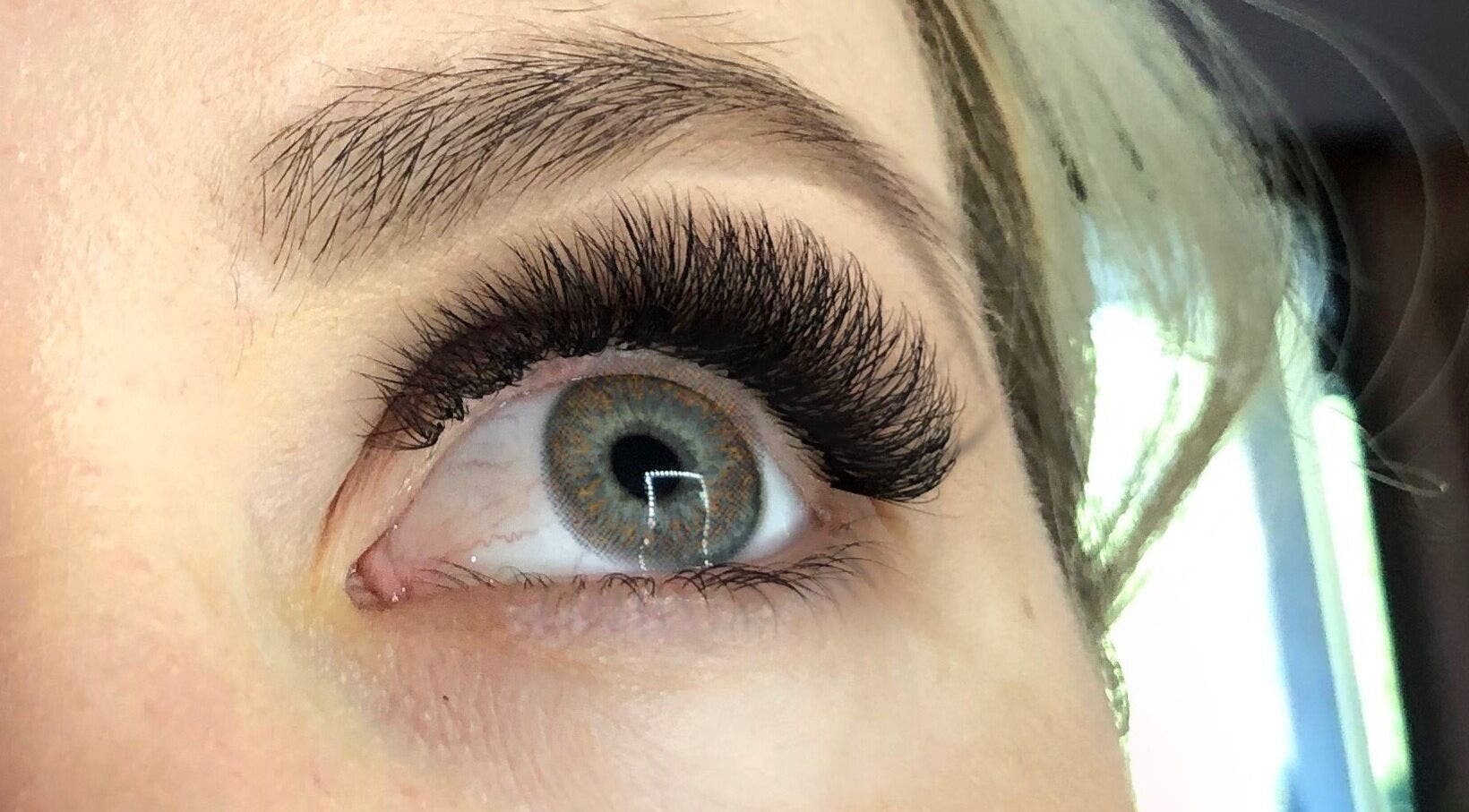 Close-up of lush eyelash extensions at SanaLash Lash Extensions in Byford, Western Australia, AU.