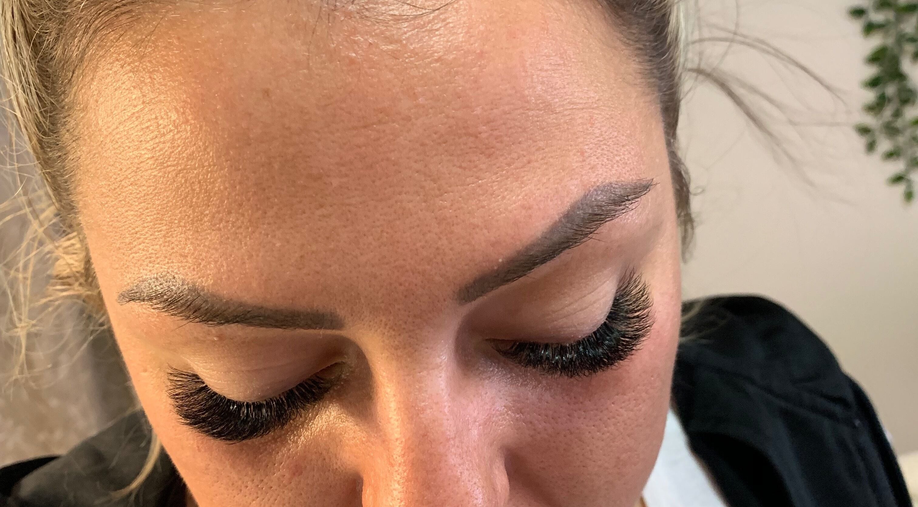 Close-up of lash extensions at SanaLash Lash Extensions, Byford, Western Australia, AU.