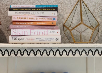 Stylishly curated shelf with beauty books at Cocoon Bristol, enhancing ambiance in Bristol, England, GB.