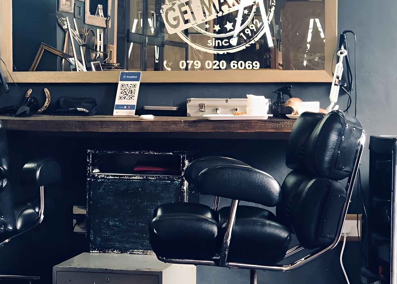 Modern salon chairs at Get Marked by Mark, Cape Town, Western Cape, ZA. Sleek, inviting ambiance.