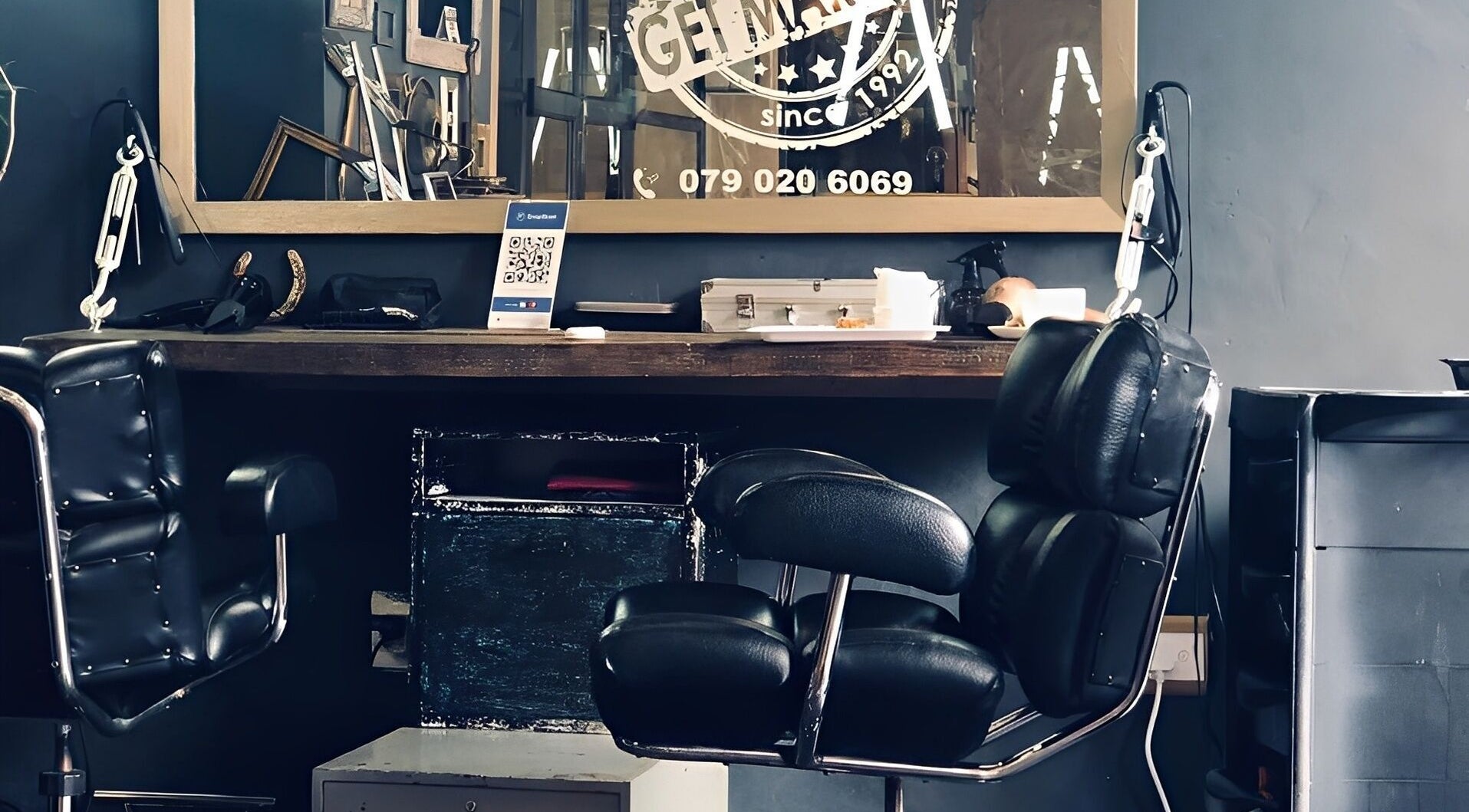 Modern salon chairs at Get Marked by Mark, Cape Town, Western Cape, ZA. Sleek, inviting ambiance.