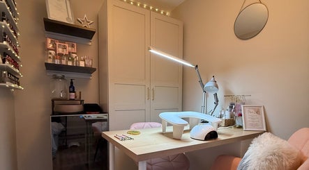 Cozy nail studio at Nails by Tasha, North Hykeham, England, GB, featuring a polished workspace and decor.