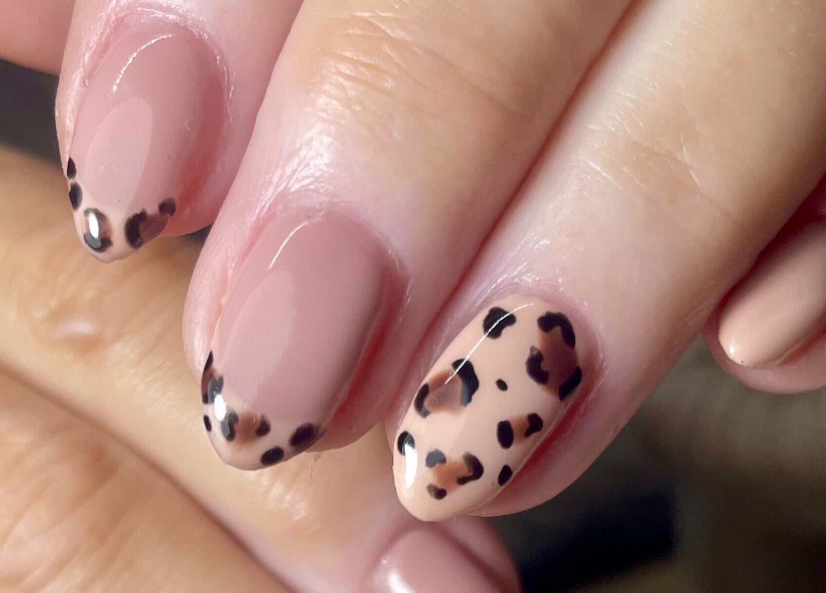 Chic leopard print manicure by Nails by Tasha, North Hykeham, England, GB.