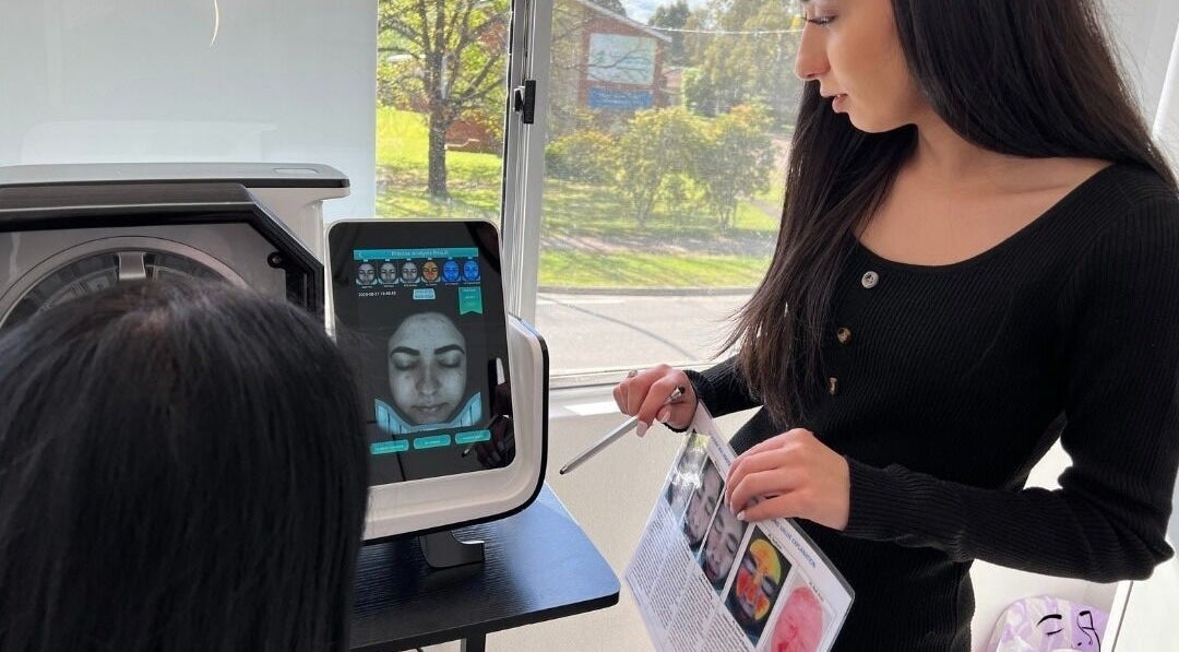 Expert conducting skin analysis at Laser and Skin by Mabelle in Seven Hills, New South Wales, AU.