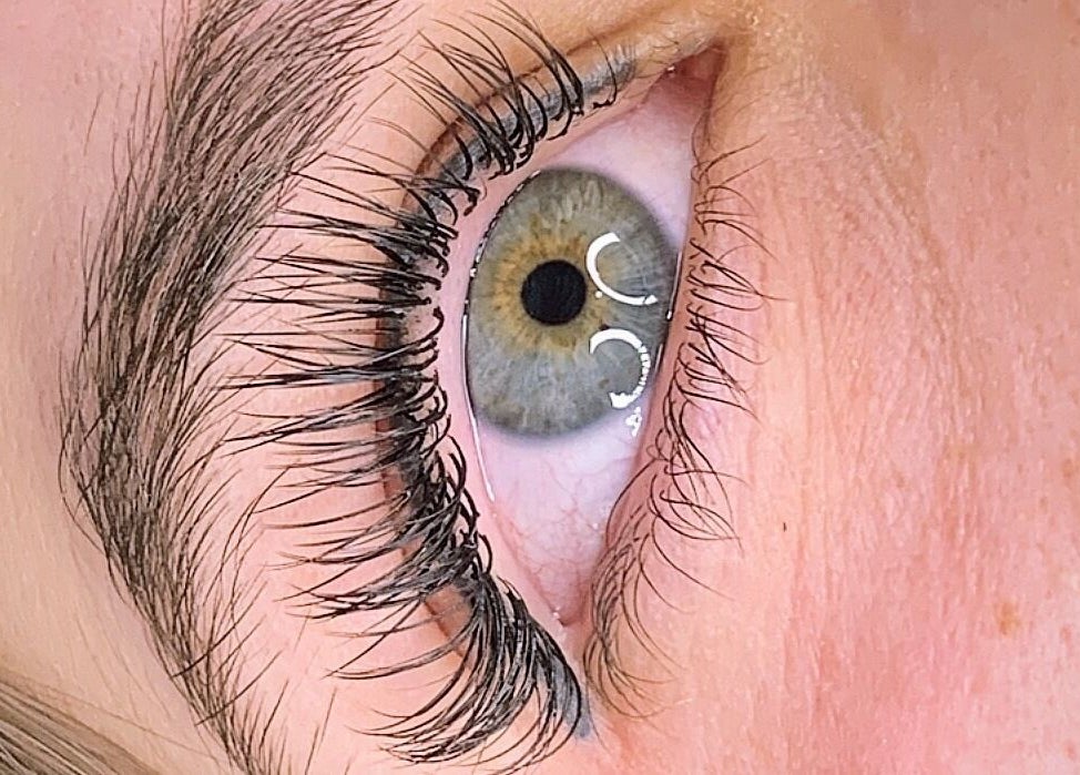 Close-up of beautifully done lashes at Talent Lashes in Johannesburg, Gauteng, ZA.