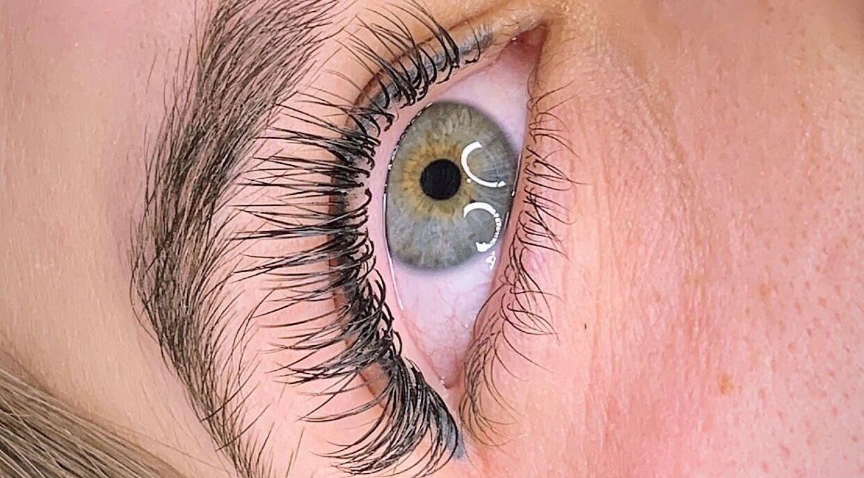 Close-up of beautifully done lashes at Talent Lashes in Johannesburg, Gauteng, ZA.