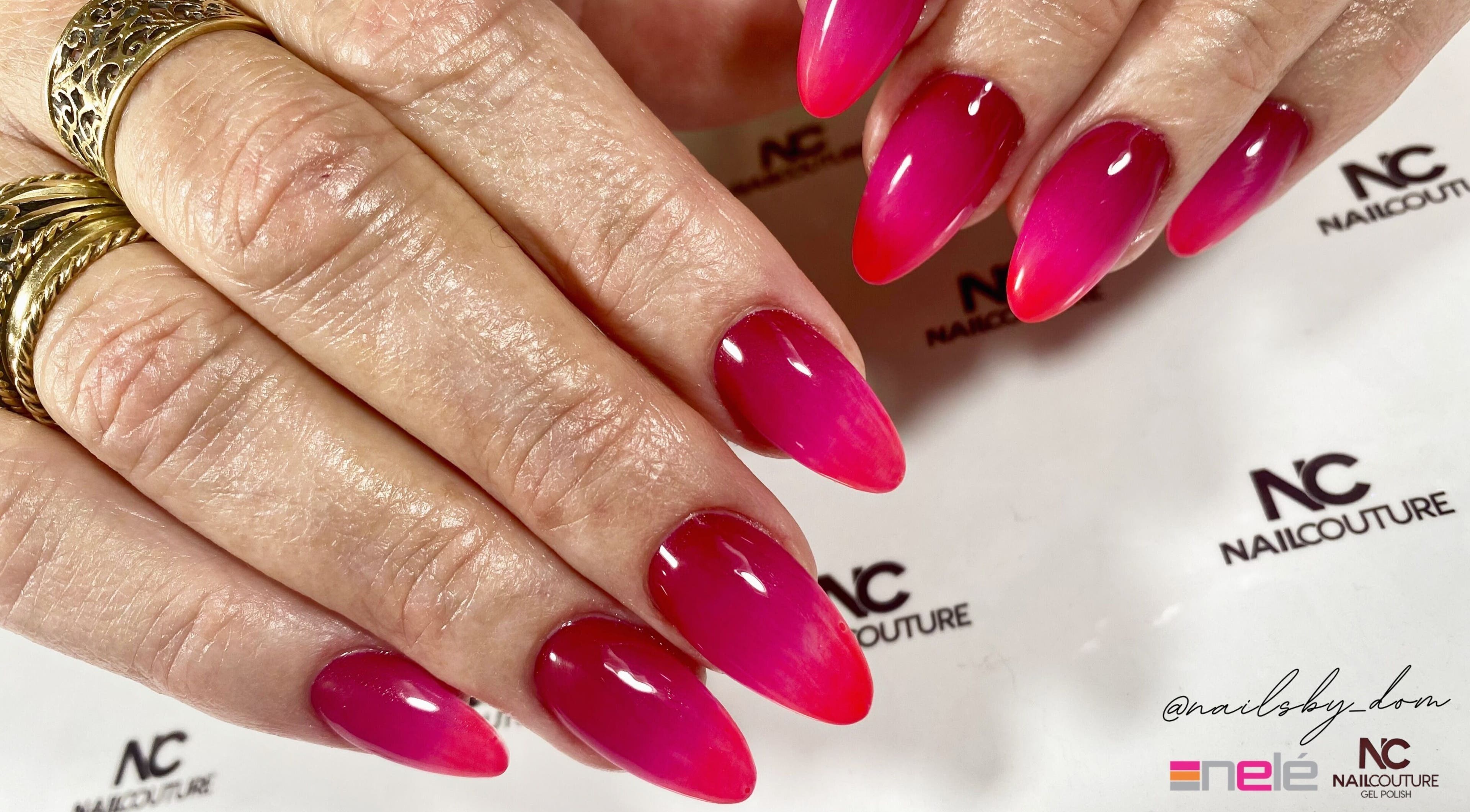 Stylish pink ombre nails at Nails By Dom in Benoni, Gauteng, ZA. Perfect blend of elegance and trendiness.