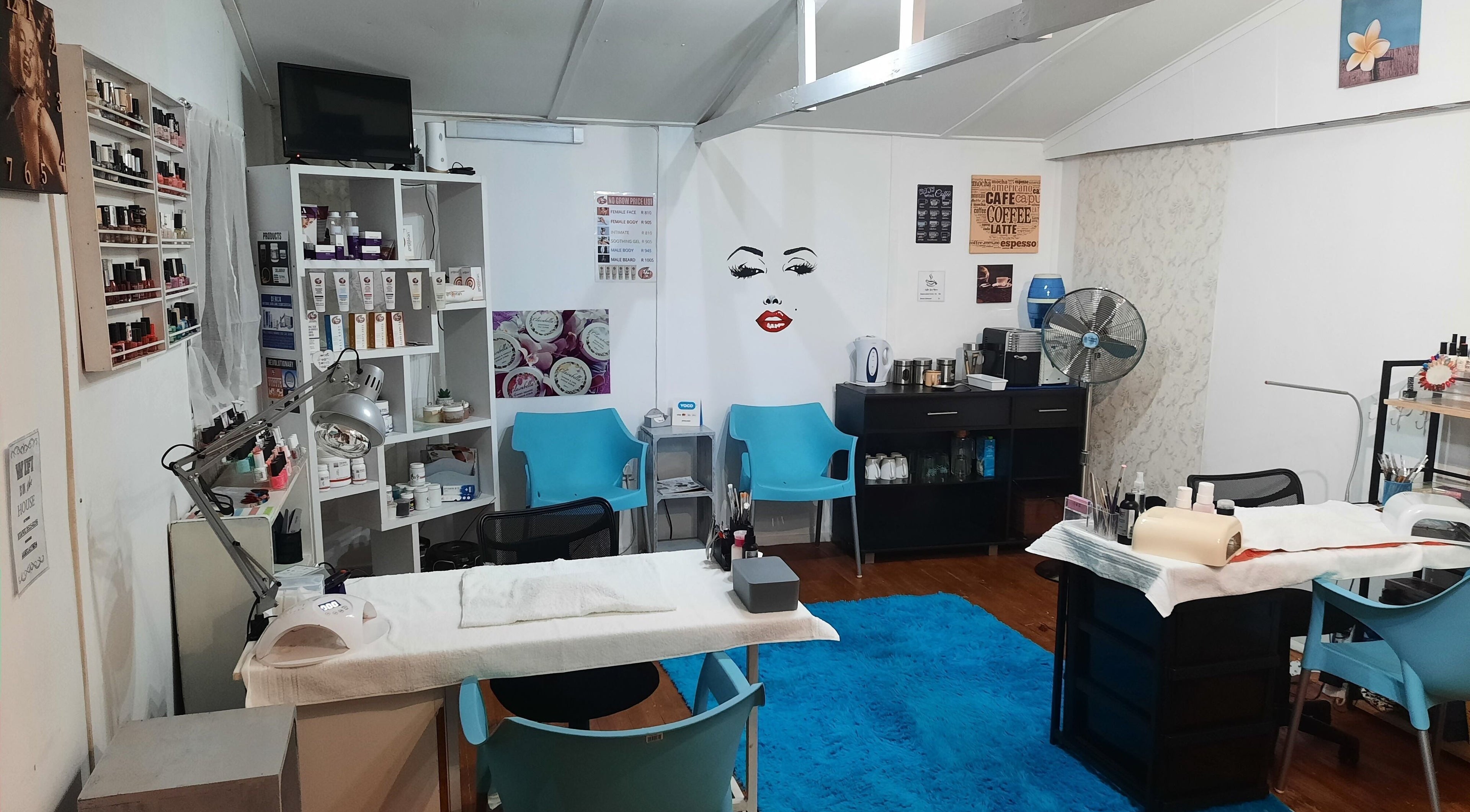 Modern nail and beauty setup at Wendy's Beauty House, Boksburg, Gauteng, ZA.