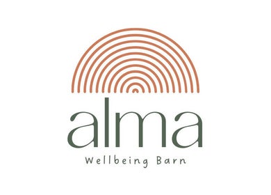Logo of Alma Wellbeing Barn in Bourn, England, GB featuring a stylized arch.