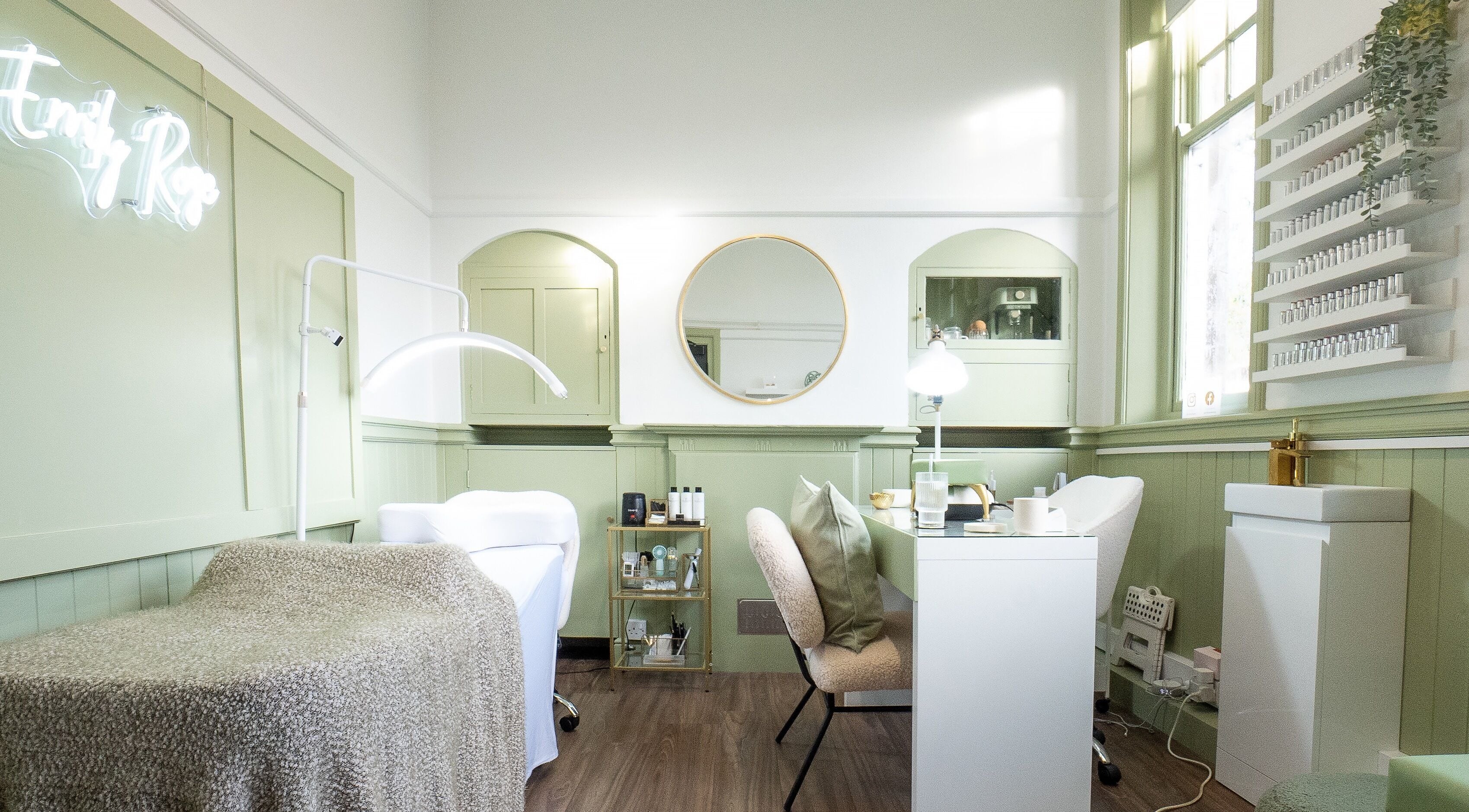 Modern treatment room at By Emily Rose Beauty, Scalby, England, GB with a cozy aesthetic.