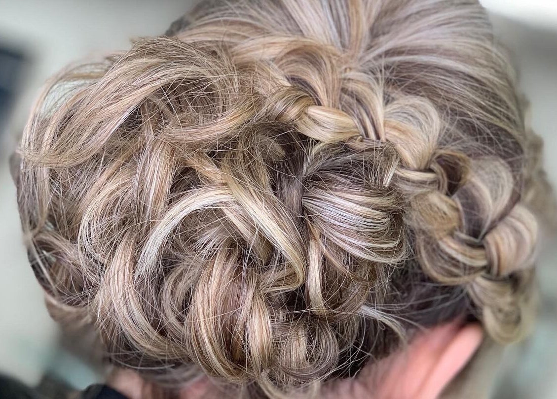 Intricate braided updo hairstyle by Thistles by Bethany Danielle Hair in Carlisle, England, GB.