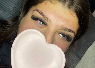 Close-up of eyelash extensions at Official Lash Bandit, Bolton, England, GB showcasing a flawless lash treatment.