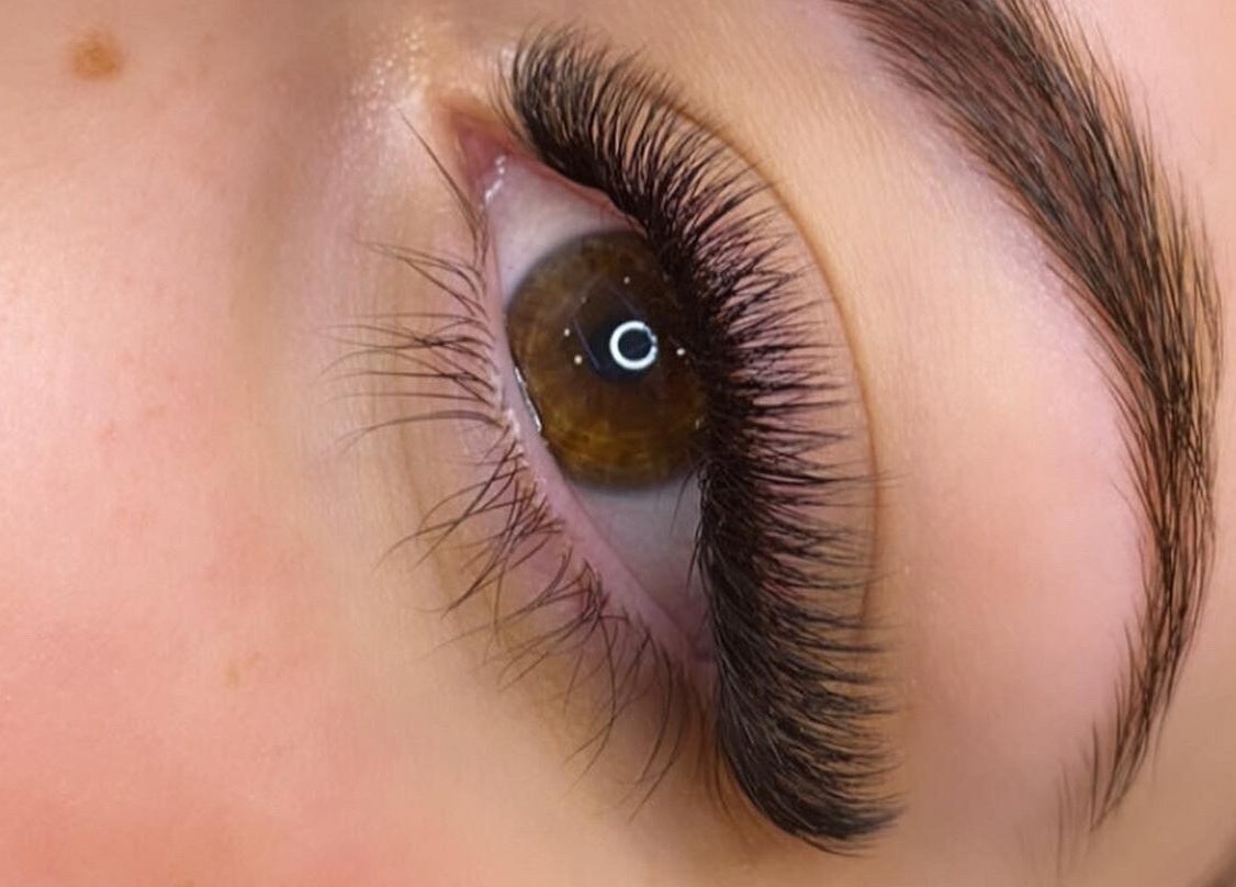 Close-up of luxurious lashes at Azure Lashes and Beauty, Paradise, South Australia, AU.
