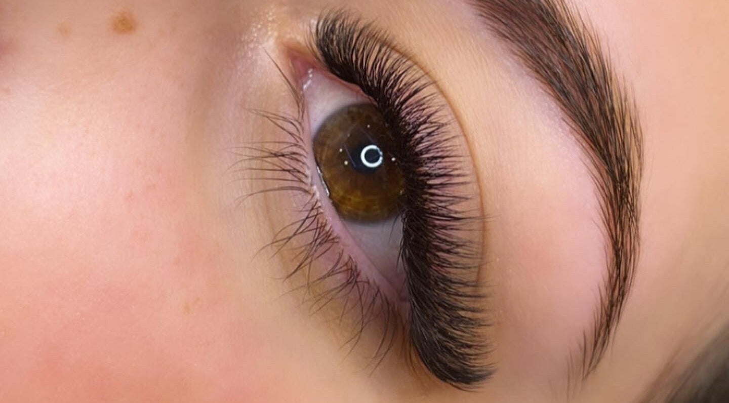 Close-up of luxurious lashes at Azure Lashes and Beauty, Paradise, South Australia, AU.
