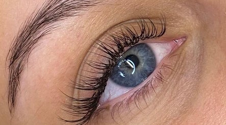 Close-up of enhanced lashes at Erica Elizabeth Beauty, Sandbach, England, GB.