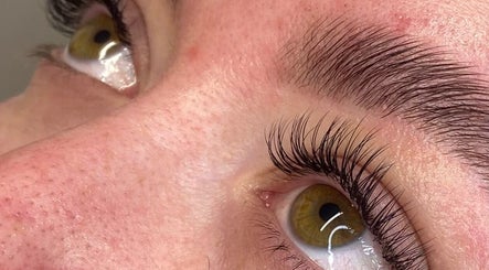 Close-up of expertly styled lashes at Erica Elizabeth Beauty, Sandbach, England, GB.
