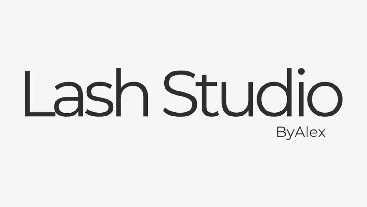 Lash & Brow Studio, ByAlex logo in Loughton, England, GB showcases modern aesthetic branding.