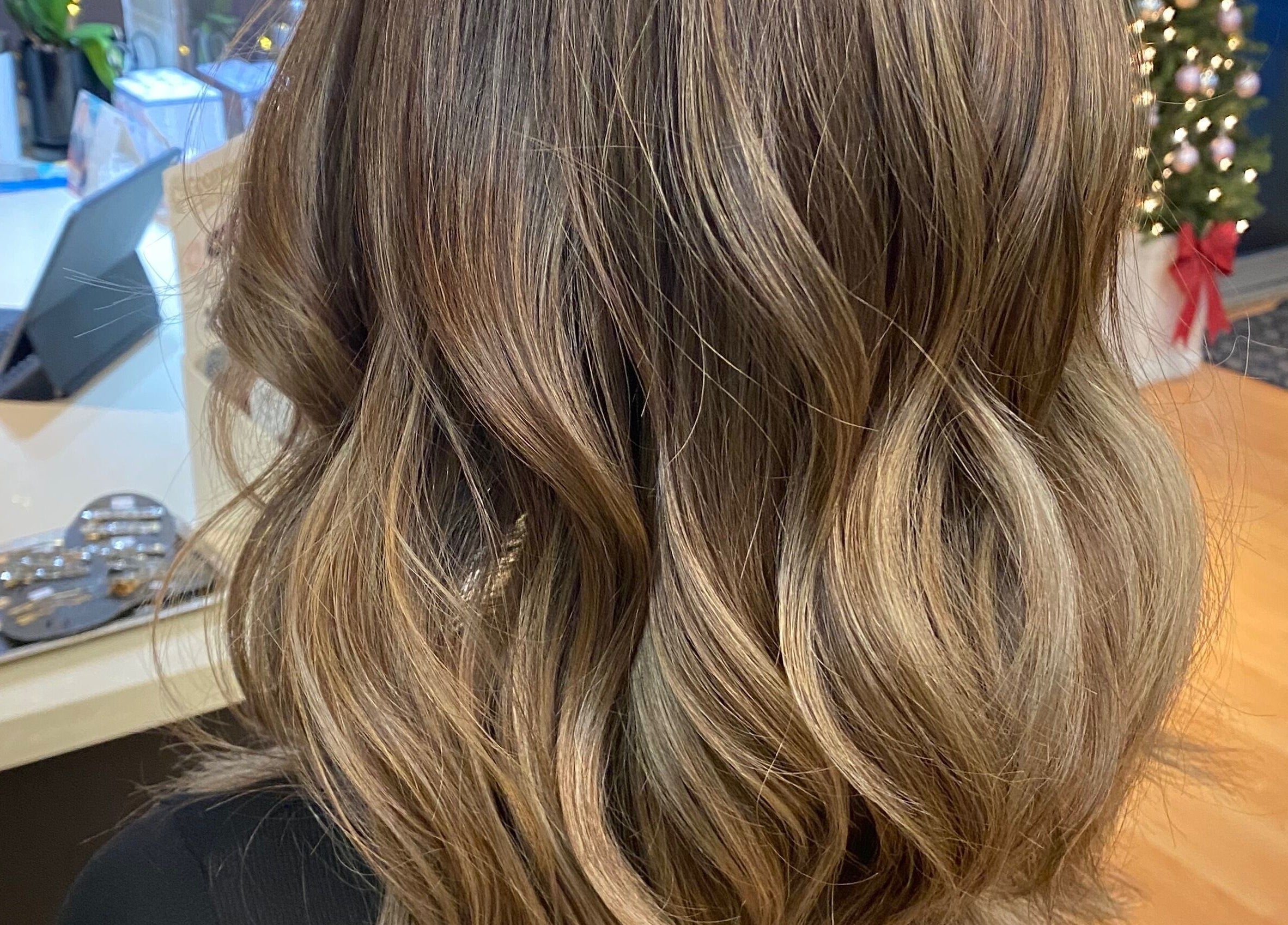 Elegant wavy hairstyle at From Hair On, Port Moody, British Columbia, CA.