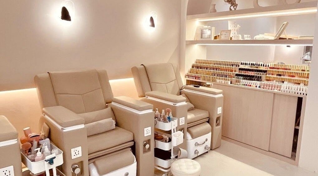 Elegant nail spa chairs at Dainty Glam, Singapore, Singapore, SG showcasing luxury and comfort.