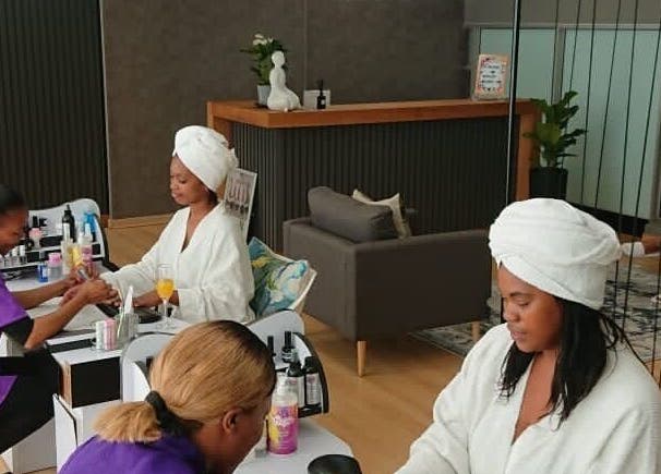 Guests enjoy pampering at Herspace Wellness PE Airport SPA in Gqeberha, Eastern Cape, ZA.