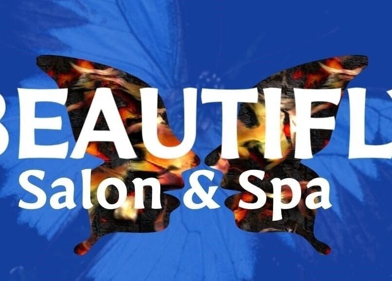 Beautifly Salon & Spa logo in vibrant butterfly design, Romford, England, GB.