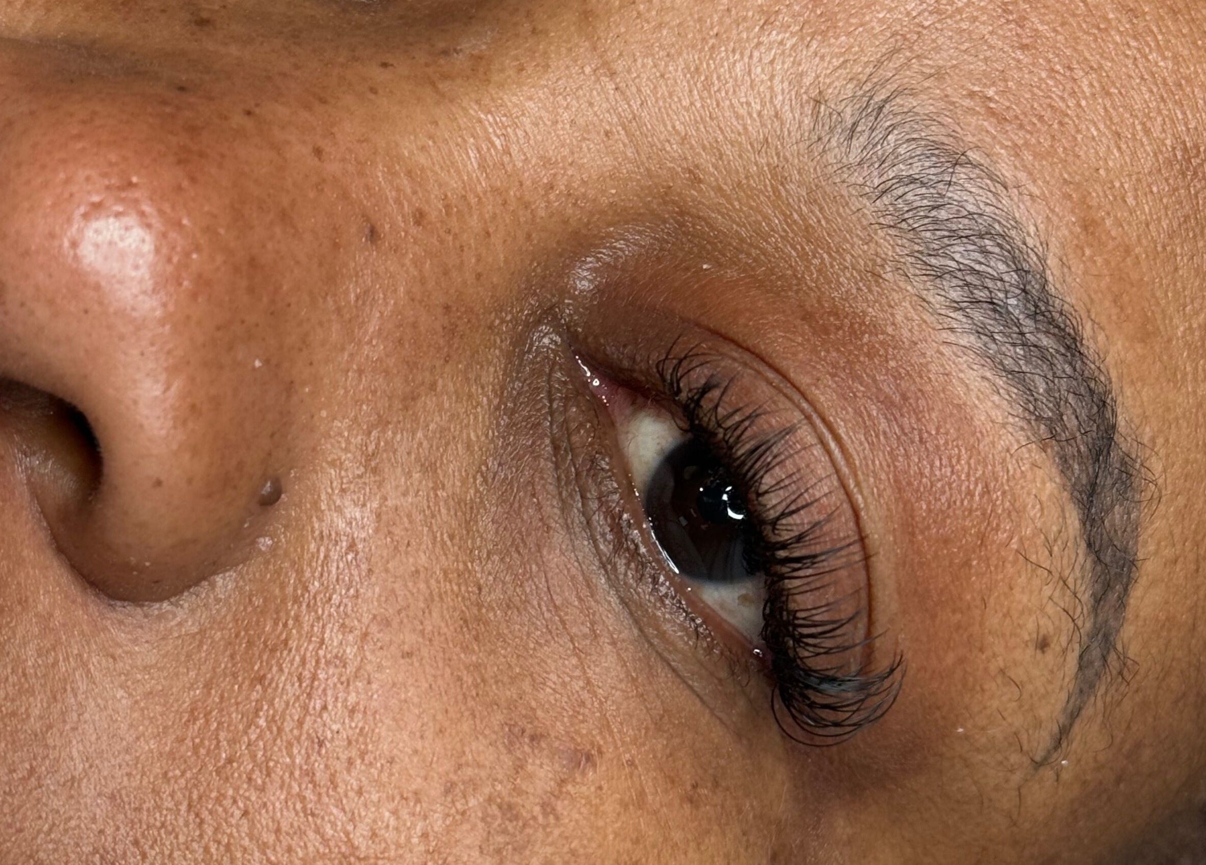 Close-up of beautiful lashes at Lashes by Claudz, Roodepoort, Gauteng, ZA, showcasing expert eyelash styling.