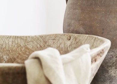 Rustic pottery at Pause in Byron Bay, New South Wales, AU, showcasing artisanal charm and minimalist design.