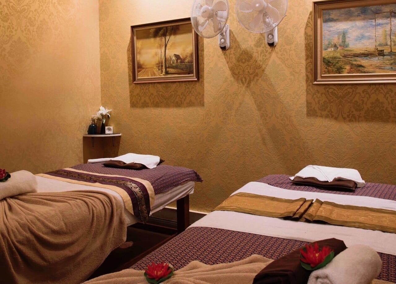 Serene dual massage beds at Suwanwara Massage & Healing Centre, Crows Nest, New South Wales, AU.