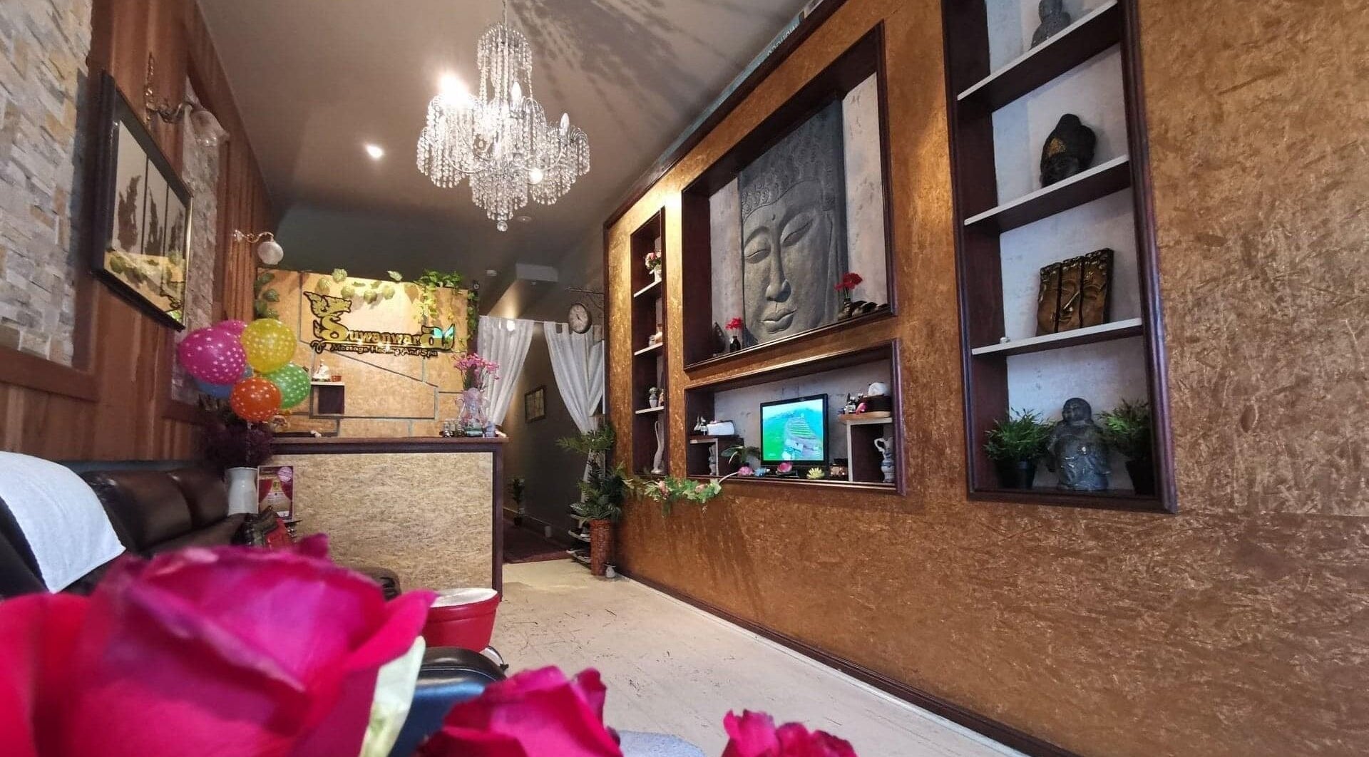 Elegant entrance at Suwanwara Massage & Healing Centre, Crows Nest, New South Wales, AU with serene décor.