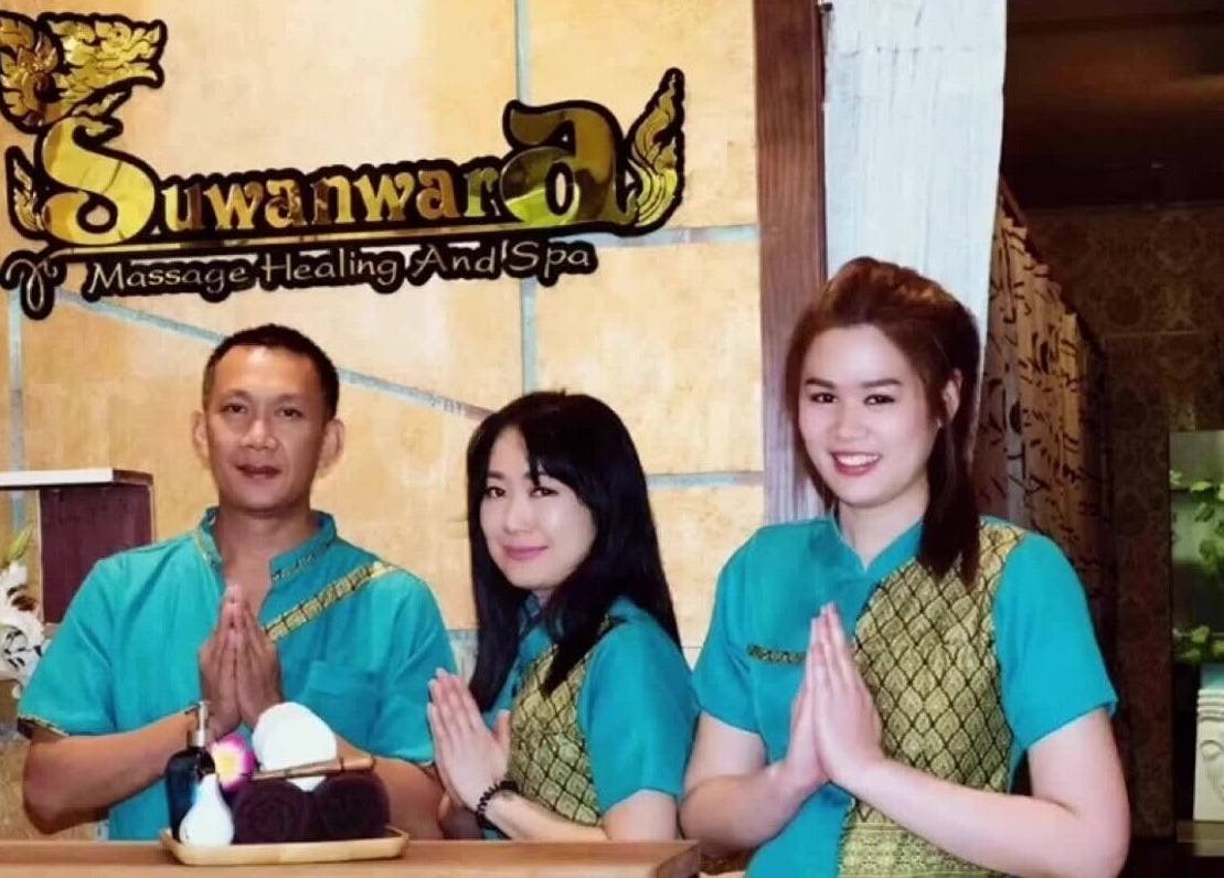 Warm welcome at Suwanwara Massage & Healing Centre, Crows Nest, NSW. Professional staff in traditional attire.