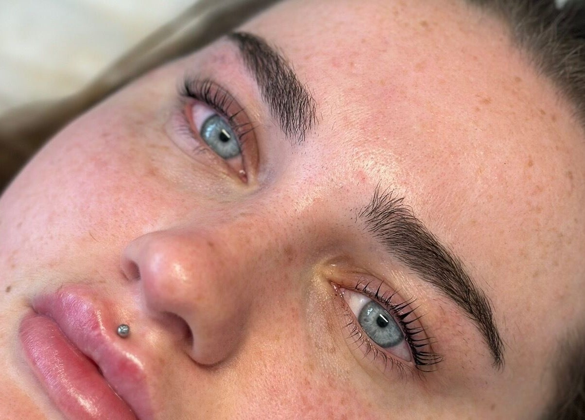 Close-up of a model showcasing beauty enhancement at Bellissima Studios, Caterham, England, GB.