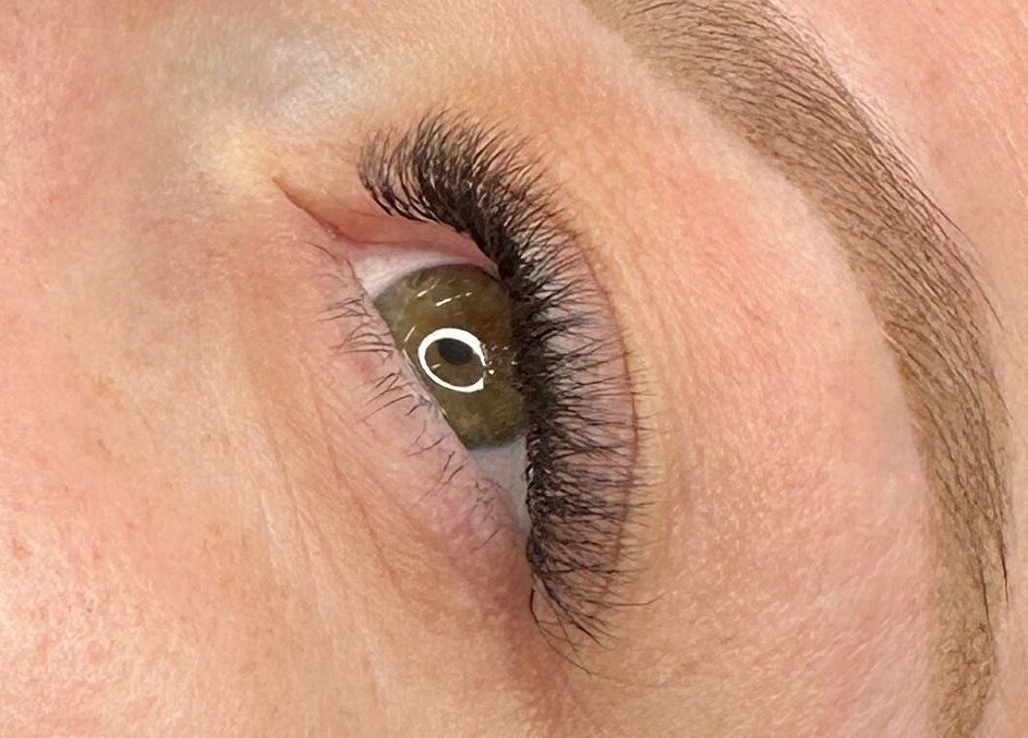 Close-up of enhanced eyelashes at Willow and Sage Beauty, Moss Vale, New South Wales, AU.