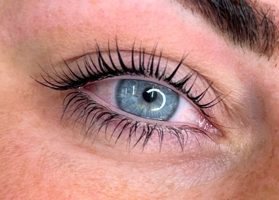 Close-up of an eye with lash extensions at Willow and Sage Beauty, Moss Vale, New South Wales, AU.