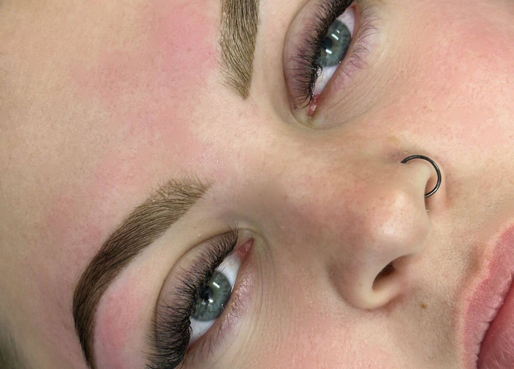 Close-up of elegant brows and lashes at Willow and Sage Beauty, Moss Vale, New South Wales, AU.