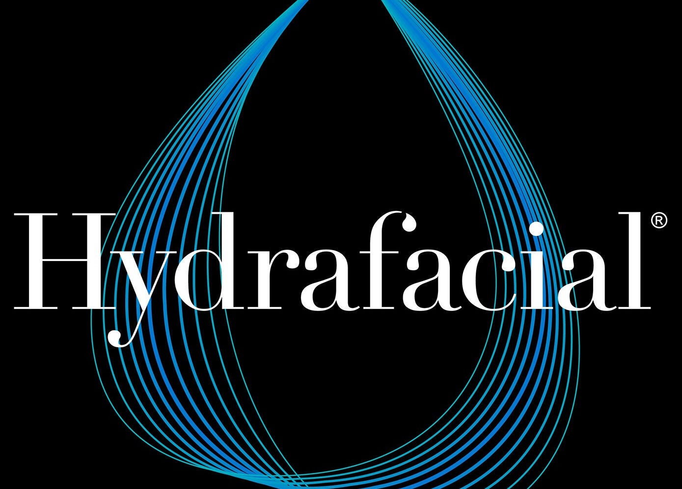 Hydrafacial logo highlighting advanced skincare at Bare & Brilliant, Lichfield, England, GB.