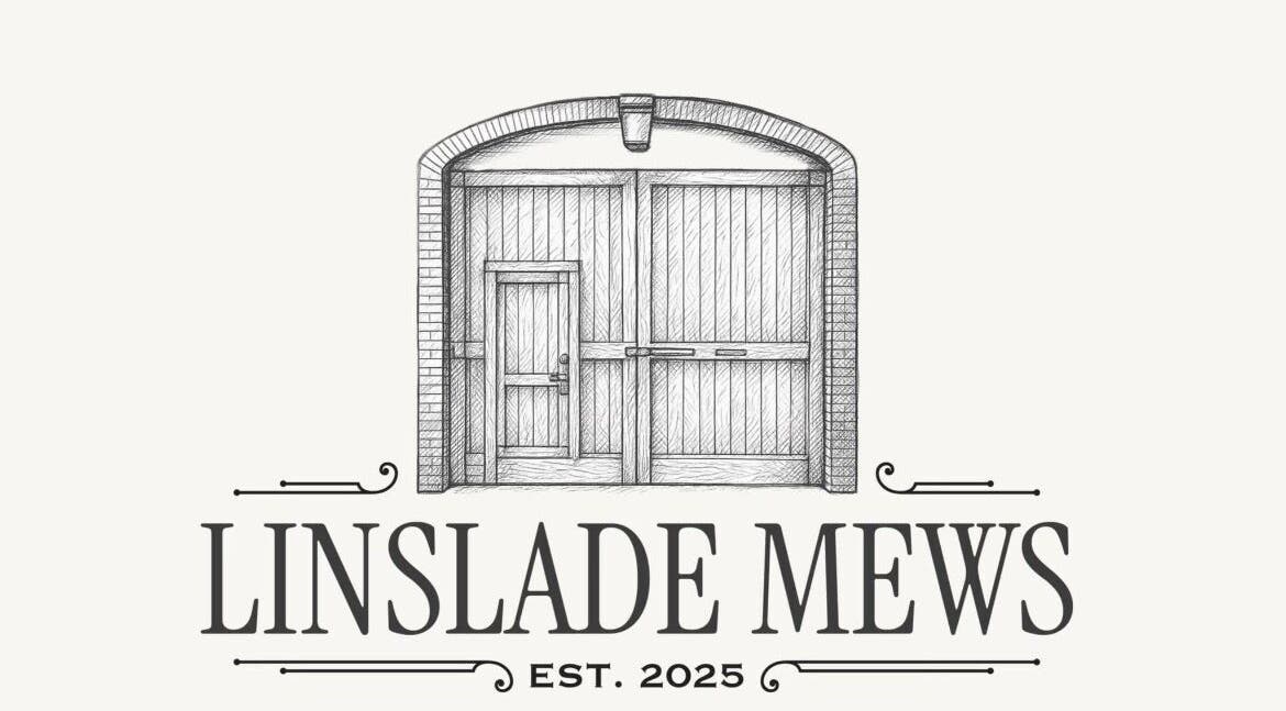 Illustrated entrance of Linslade Mews near Expressions Beauty Studios, Leighton Buzzard, England, GB.
