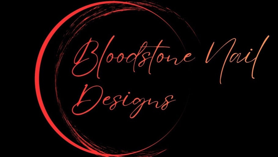 Bloodstone Nail Designs logo displayed in stylized text, La Valle, Wisconsin, US.